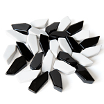 Декоративные камни. Набор из 14 керамических камней "Black&White Flame"
